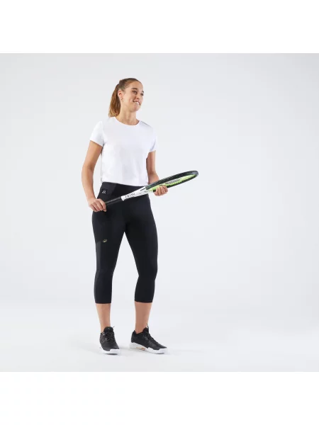 Krótkie legginsy do tenisa Artengo Dry Hip Ball czarne