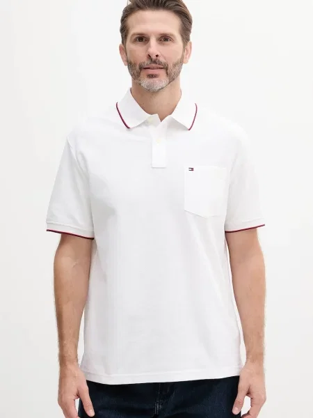 Tommy Hilfiger μπλουζάκι πόλο λευκό