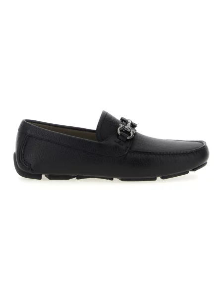 Półbuty Salvatore Ferragamo skórzane czarne