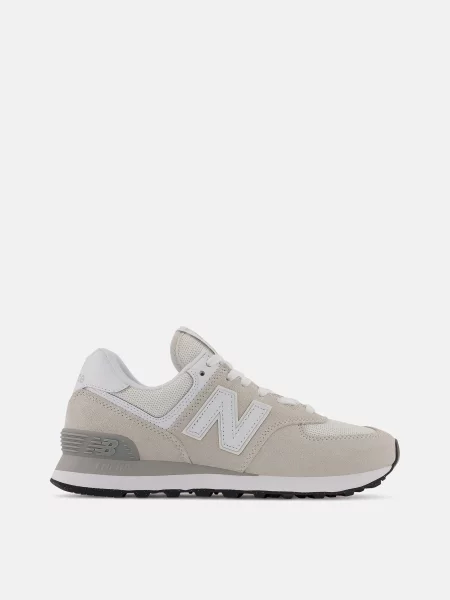 Замшевые повседневные кроссовки New Balance 574 серые