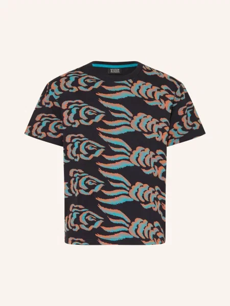 Scotch & Soda Tričko / lososová / tyrkysová černá