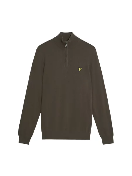 Sweter Lyle & Scott z wełny merino zielony
