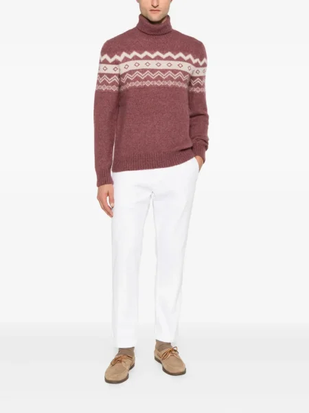 Pantaloni Eleventy alb