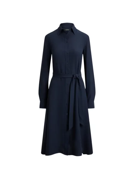Cu centură rochie tip cămașă Lauren Ralph Lauren albastru