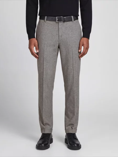 JACK & JONES Pantaloni cu dungă JPSTOLLIE BLAKE amestecat gri