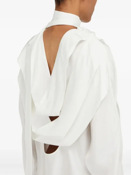 Rochie mini Ferragamo drapată alb
