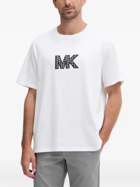 Tricou Michael Kors cu broderie alb