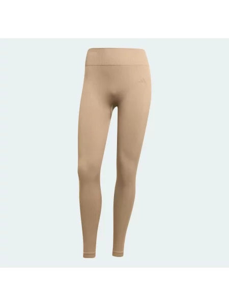 Długie dzianinowe legginsy do ćwiczeń Essentials brązowe
