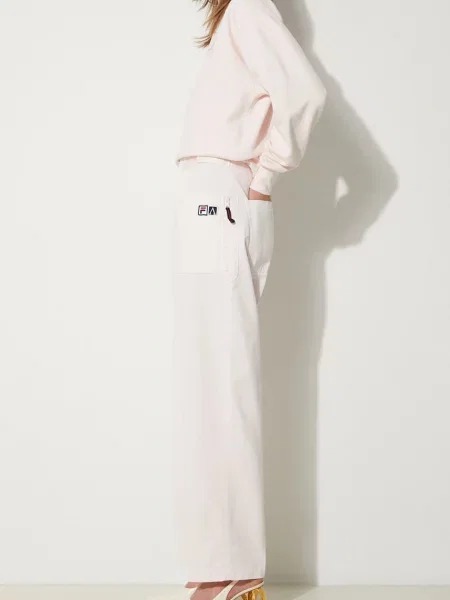 Fila pantaloni de Fila x Aries Pant drept high waist roz