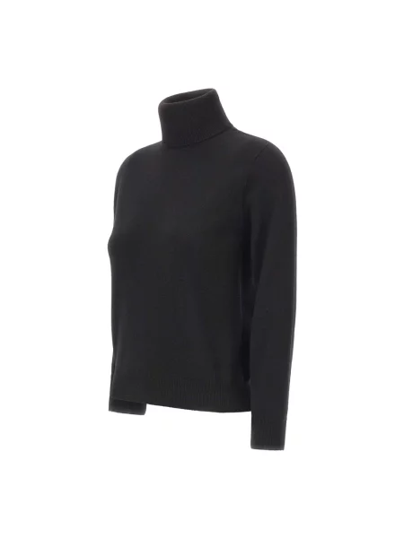 Sweter z golfem Kangra wełniany czarny