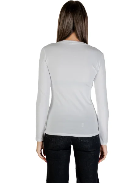 Kryształ górski top Armani Exchange z długim rękawem czarny