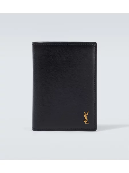 Usnjena denarnica Saint Laurent črna