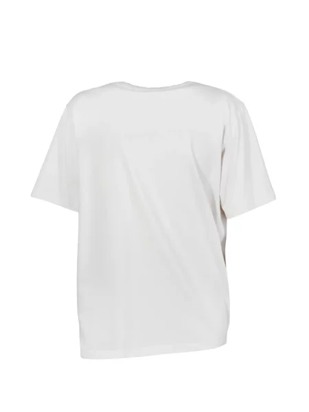 Μπλούζα Mm6 Maison Margiela ντραπέ με αυτόγραφο λευκό