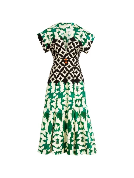 Rochie midi Silvia Tcherassi verde