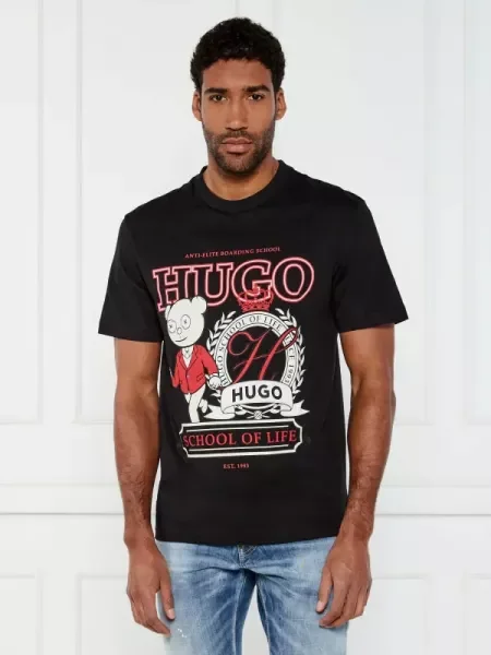 HUGO Póló Daporoni fekete
