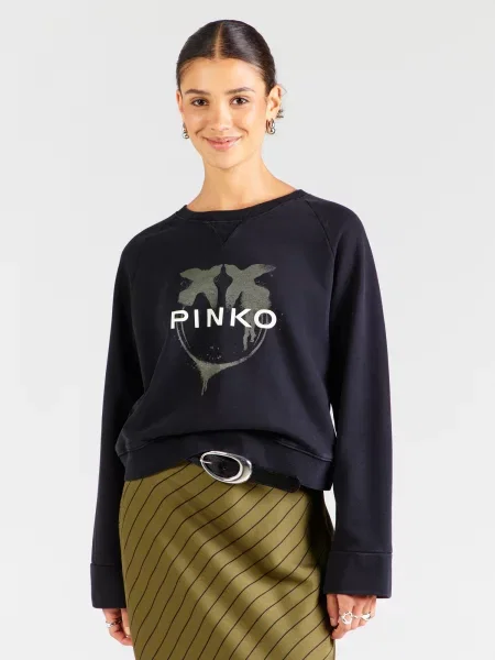 PINKO Mikina NEVES námornícka modrá / strieborná biela