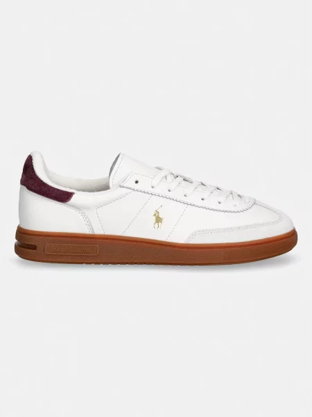 Sneakerși Polo Ralph Lauren din piele alb
