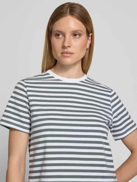 T-shirt z okrągłym dekoltem model NORA' Vila