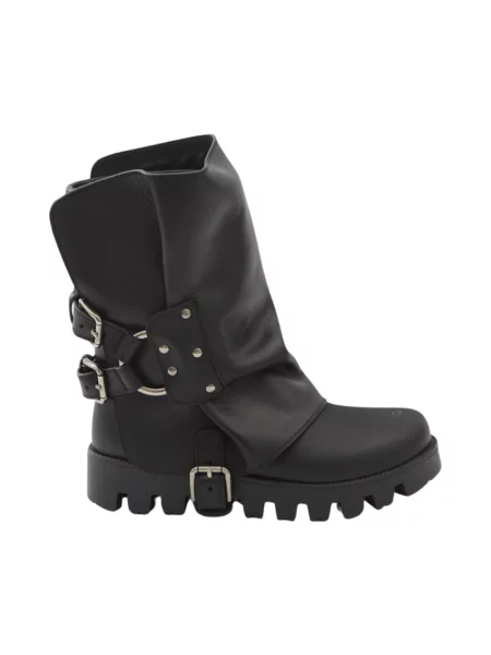Botki Dolce And Gabbana skórzane czarne