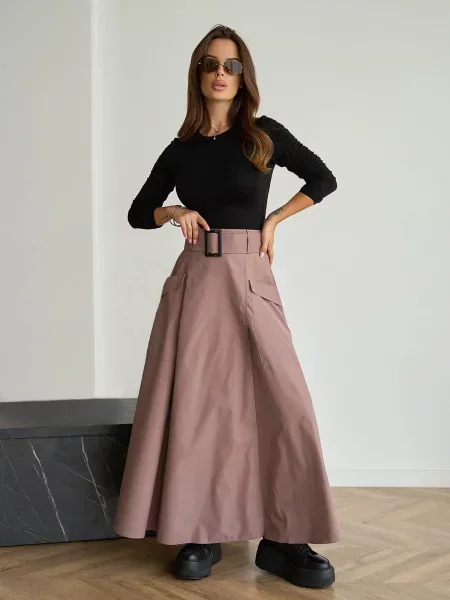 Спідниця максі ISSA Plus коричневий