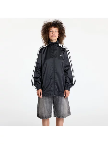 Сатенено яке Adidas Originals на райета с апликация черно