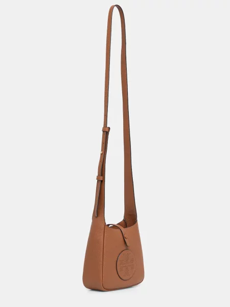 TORY BURCH De piele geantă poștaș Miller Swing maro