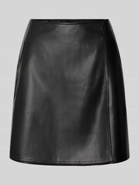 Spódnica mini z imitacji skóry model ‘Reana cosmic’ Opus czarna