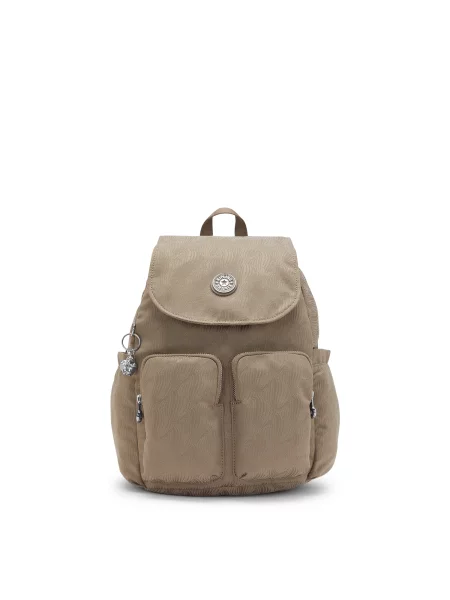 KIPLING Rucsac City Pocket S kitt / maro deschis alb