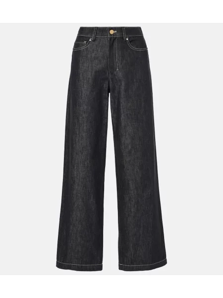 Blugi drepți 's Max Mara cu talie înaltă negru