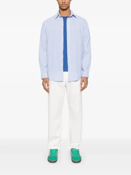 Polo Polo Ralph Lauren cu dungi cu broderie albastru