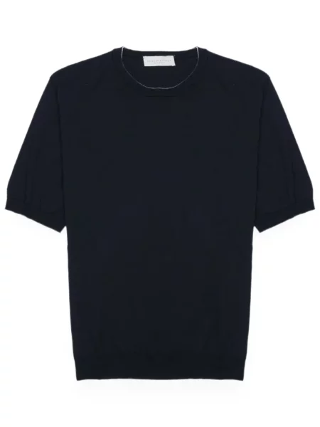 Scurt tricou Luigi Gentile cu decolteu rotund albastru