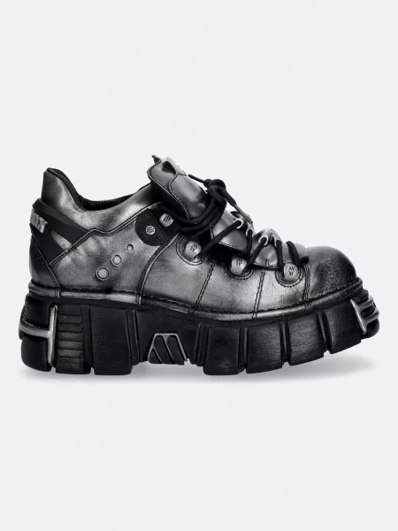 Шкіряні туфлі New Rock PULIK ACERO TOWER NEGRO ACERO + lateral +