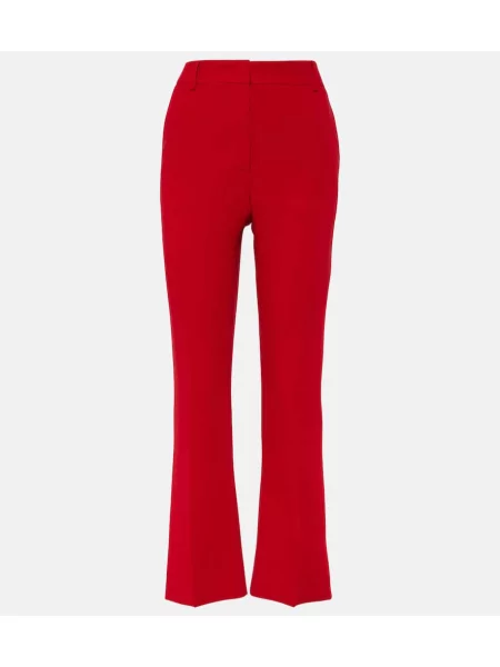 Pantaloni Valentino de mătase roșu