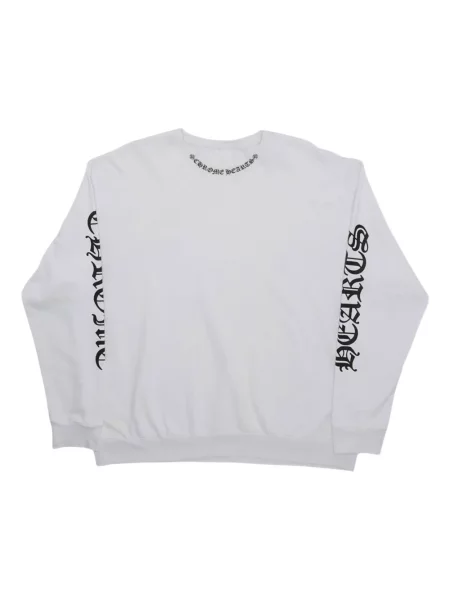 Lung tricou Chrome Hearts cu imagine cu motiv cu inimi alb
