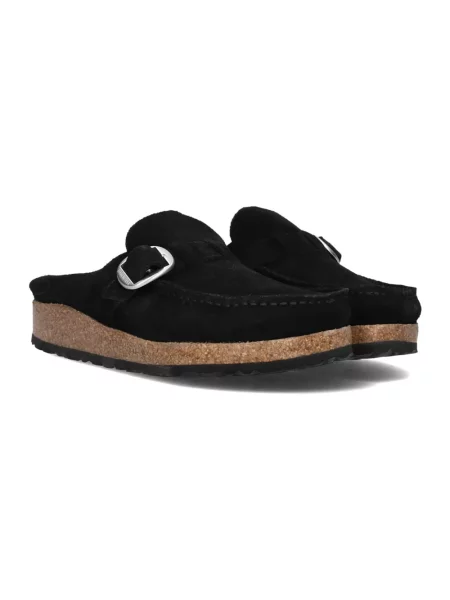 Klapki Birkenstock zamszowe czarne