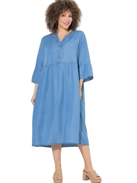 Ulla Popken Rochie denim albastru