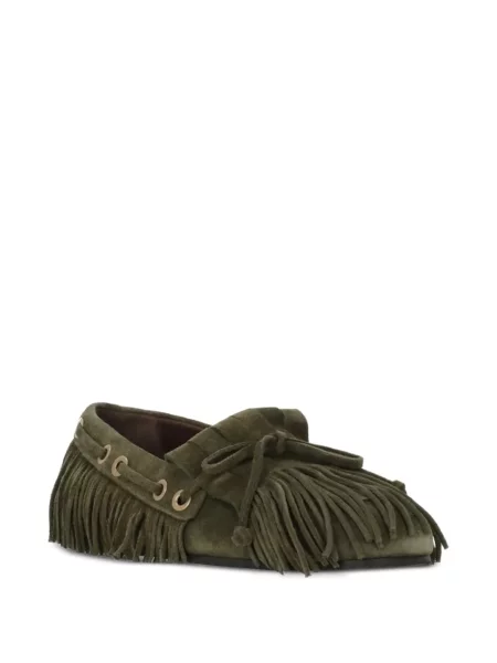 Loafers Etro με κρόσσια σουέντ πράσινο
