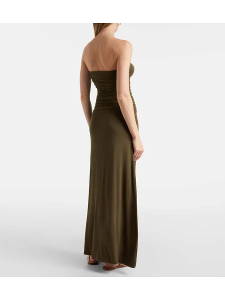 Rochie maxi Melissa Odabash de costum verde