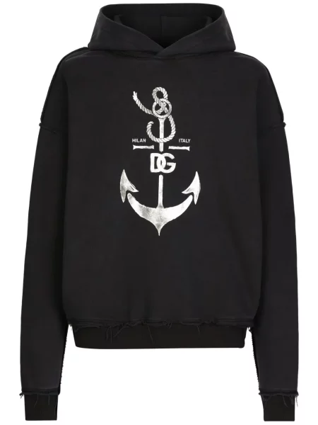 Hanorac cu glugă Dolce & Gabbana cu imagine albastru