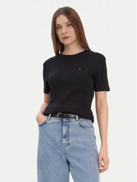 Koszulka Tommy Hilfiger Slim Cody C-Nk Ss Black L czarna