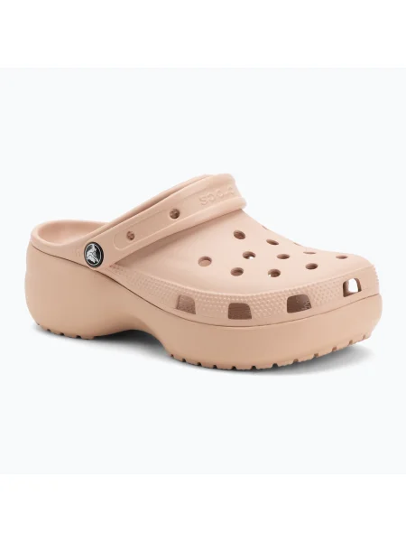 Tenisky Crocs na platforme ružová