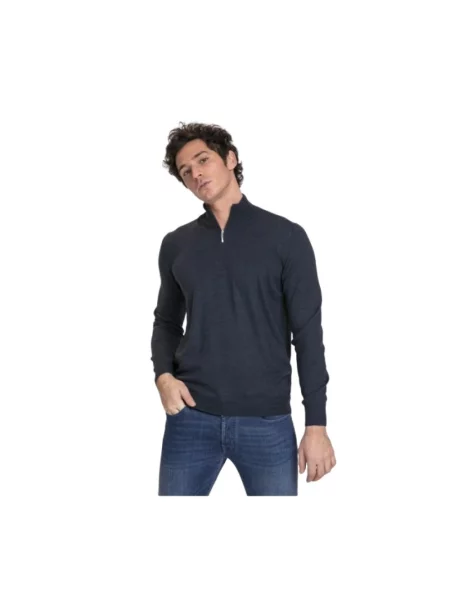 Dzianinowy sweter Gran Sasso niebieski