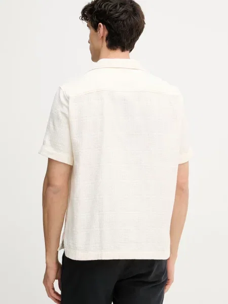 Joop! Jeans Koszula Wypoczynkowa Hanau Comfort Fit weiss beżowa