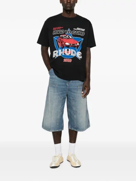 Tricou Rhude cu imagine negru