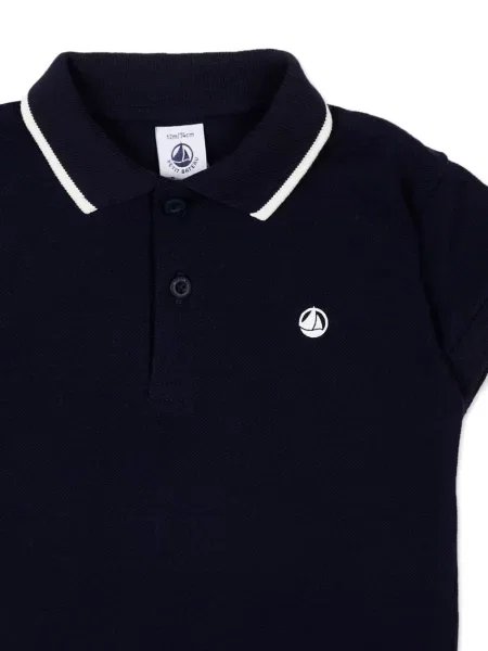 Koszulka polo dziecięca Petit Bateau niebieska