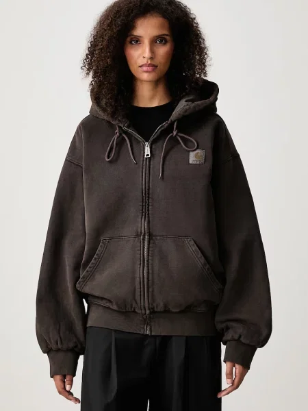 Bluza rozpinana Carhartt Wip brązowa