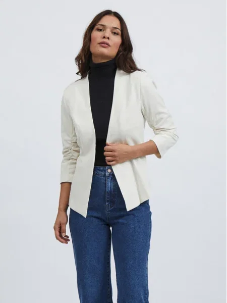 VILA Sacou natural alb