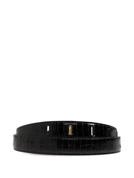 Cu centură curea Balmain din piele negru