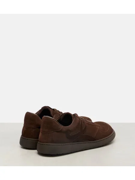 Sneakerși Loewe din piele de căprioară maro