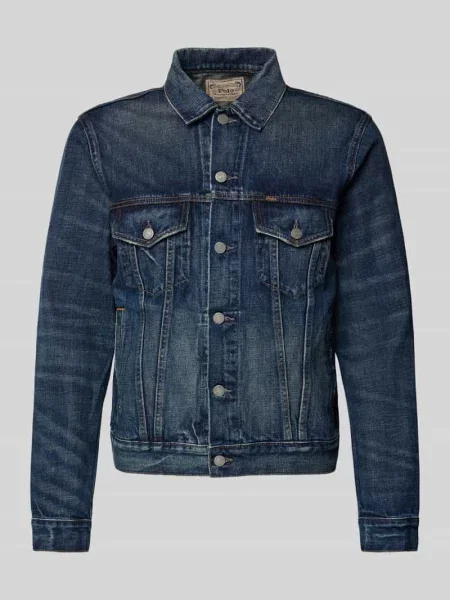 Kurtka jeansowa o fasonie shaped fit z czystej Polo Ralph Lauren niebieska